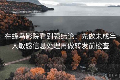 在蜂鸟影院看到强结论：先做未成年人敏感信息处理再做转发前检查