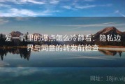 爱一帆里的爆点怎么冷静看：隐私边界与同意的转发前检查