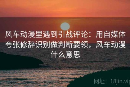 风车动漫里遇到引战评论：用自媒体夸张修辞识别做判断要领，风车动漫什么意思