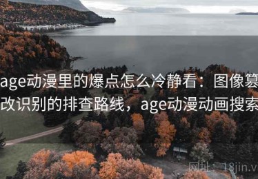 age动漫里的爆点怎么冷静看：图像篡改识别的排查路线，age动漫动画搜索