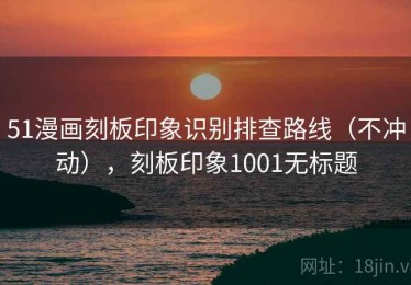 51漫画刻板印象识别排查路线（不冲动），刻板印象1001无标题