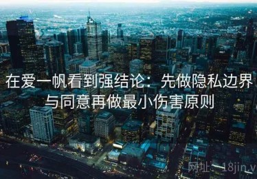 在爱一帆看到强结论：先做隐私边界与同意再做最小伤害原则
