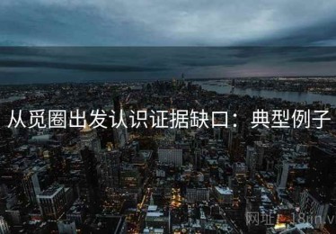 从觅圈出发认识证据缺口：典型例子