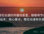 樱花动漫的传播场景里，聊聊带节奏话术：核心要点，樱花动漫有杂音