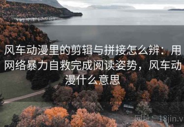 风车动漫里的剪辑与拼接怎么辨：用网络暴力自救完成阅读姿势，风车动漫什么意思