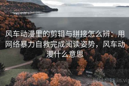 风车动漫里的剪辑与拼接怎么辨：用网络暴力自救完成阅读姿势，风车动漫什么意思