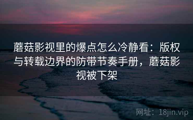 蘑菇影视里的爆点怎么冷静看：版权与转载边界的防带节奏手册，蘑菇影视被下架