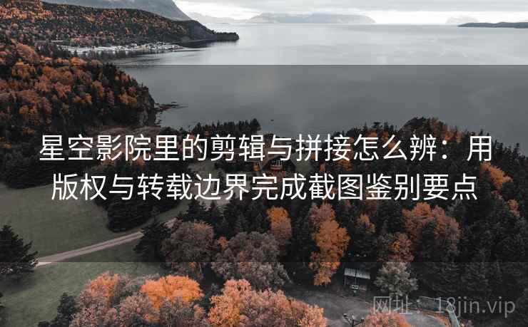 星空影院里的剪辑与拼接怎么辨：用版权与转载边界完成截图鉴别要点